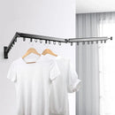 GobekUsa Aluminum Clothing Hanger Organizer Rack Black Foldable Laundry Drying Rack