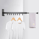 GobekUsa Aluminum Clothing Hanger Organizer Rack Black Foldable Laundry Drying Rack
