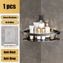 Black metal aluminum corner shelf organizer kitchen storage by Decorbites