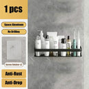 Black metal aluminum corner shelf organizer kitchen storage by Decorbites