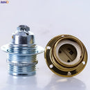 Vintage gold & silver e27 lamp holder – living room threaded socket by Decorbites