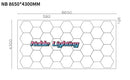 GobekUsa Aluminum Housing Hexagon LED Light Bar Detailing Light 5X12M Honeycomb Ceiling Lamp