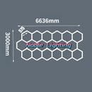 GobekUsa Aluminum Housing Hexagon LED Light Bar Detailing Light 5X12M Honeycomb Ceiling Lamp