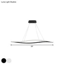 GobekUsa Aluminum Leaf Drop Pendant LED Island Lamp - Simplicity Black/White, Warm/White Light - 31.5"/39" Wide
