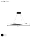 GobekUsa Aluminum Leaf Drop Pendant LED Island Lamp - Simplicity Black/White, Warm/White Light - 31.5"/39" Wide