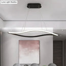 GobekUsa Aluminum Leaf Drop Pendant LED Island Lamp - Simplicity Black/White, Warm/White Light - 31.5"/39" Wide
