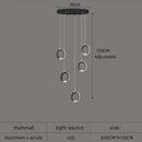 GobekUsa Aluminum LED Chandelier: Luxury Crystal Round Hanging Lamps for Staircase and Attic