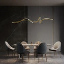 GobekUsa Aluminum LED Chandelier: Modern Dining Island Light for Stylish Indoor Decoration