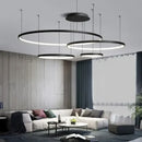 GobekUsa Aluminum Rings LED Pendant Light in Living Room Bedroom Dining Room