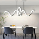 GobekUsa Aluminum S-shaped Pendant Lamp for Dining Kitchen Island Lighting