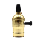 Retro vintage brass & nickel e27 screw bulb holder living room light by Decorbites