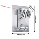 Modern silver aluminum showerhead holder bathroom wall hook by Decorbites