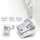 Modern silver aluminum showerhead holder bathroom wall hook by Decorbites