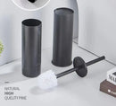 GobekUsa Aluminum Toilet Brush Holder Set, Bath Hardware, Brushed Gold/Black
