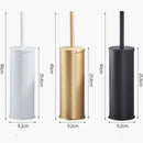 GobekUsa Aluminum Toilet Brush Holder Set, Bath Hardware, Brushed Gold/Black