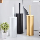 GobekUsa Aluminum Toilet Brush Holder Set, Bath Hardware, Brushed Gold/Black