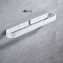 Modern matte black aluminum towel holder bathroom wall rack by Decorbites