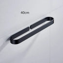 Modern matte black aluminum towel holder bathroom wall rack by Decorbites