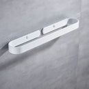Modern matte black aluminum towel holder bathroom wall rack by Decorbites