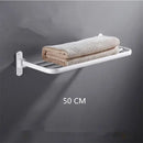 GobekUsa Aluminum Towel Rack: Movable Bath Holder, Black/White, 40/50/60 CM