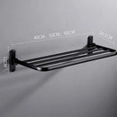 GobekUsa Aluminum Towel Rack: Movable Bath Holder, Black/White, 40/50/60 CM