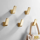 Minimalist brushed gold robe hook set for bathroom and kitchen by Decorbites