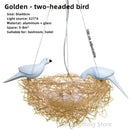 GobekUsa Aluminum Wire Bird's Nest Pendant Lights for Bedroom Hallway and Restaurant