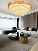 GobekUsa Amber Crystal Ceiling Lights: Modern Luxury for Living Room, Villa, Foyer