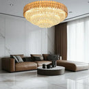 GobekUsa Amber Crystal Ceiling Lights: Modern Luxury for Living Room, Villa, Foyer