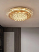 GobekUsa Amber Crystal LED Ceiling Light for Luxurious Home Decor