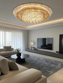 GobekUsa Amber Crystal LED Ceiling Light for Luxurious Home Decor