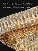 GobekUsa Amber Crystal LED Ceiling Light for Luxurious Home Decor