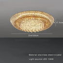 GobekUsa Amber Crystal LED Ceiling Light for Luxurious Home Decor
