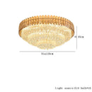 GobekUsa Amber Crystal Round Chandelier: Nordic Large Multiple Tier Ceiling Light for Living Room