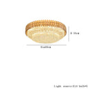 GobekUsa Amber Crystal Round Chandelier: Nordic Large Multiple Tier Ceiling Light for Living Room