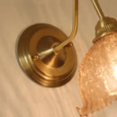 GobekUsa Amber Flower Glass LED Wall Sconce for Living Room, Cafe, Bathroom Vanity