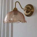 GobekUsa Amber Flower Glass LED Wall Sconce for Living Room, Cafe, Bathroom Vanity