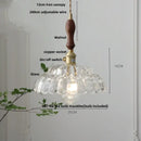 GobekUsa Amber Flower Glass Pendant Light LED Kitchen Decor Home Reading Room