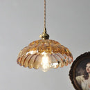 GobekUsa Amber Flower Glass Pendant Light LED Kitchen Decor Home Reading Room