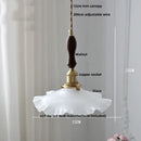 GobekUsa Amber Flower Glass Pendant Light LED Kitchen Decor Home Reading Room