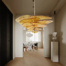 GobekUsa Amber Glass Ceiling Chandelier for Elegant Living Room Decor.