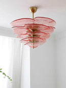 GobekUsa Amber Glass Ceiling Chandelier for Elegant Living Room Decor.
