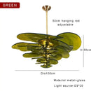 GobekUsa Amber Glass Ceiling Chandelier for Elegant Living Room Decor.