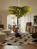 GobekUsa Amber Glass Ceiling Chandelier for Elegant Living Room Decor.