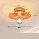 GobekUsa Amber Glass Ceiling Lamp Wood Nordic Modern Bedroom Bathroom Light