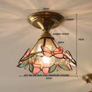 GobekUsa Amber Glass Ceiling Lamp Wood Nordic Modern Bedroom Bathroom Light
