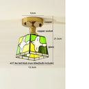 GobekUsa Amber Glass Ceiling Lamp Wood Nordic Modern Bedroom Bathroom Light