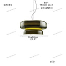 GobekUsa Amber Glass Ceiling Pendant Lights for Kitchen Island Dining Table Decoration