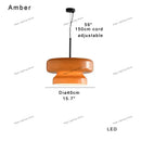 GobekUsa Amber Glass Ceiling Pendant Lights for Kitchen Island Dining Table Decoration