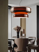 GobekUsa Amber Glass Ceiling Pendant Lights for Kitchen Island Dining Table Decoration